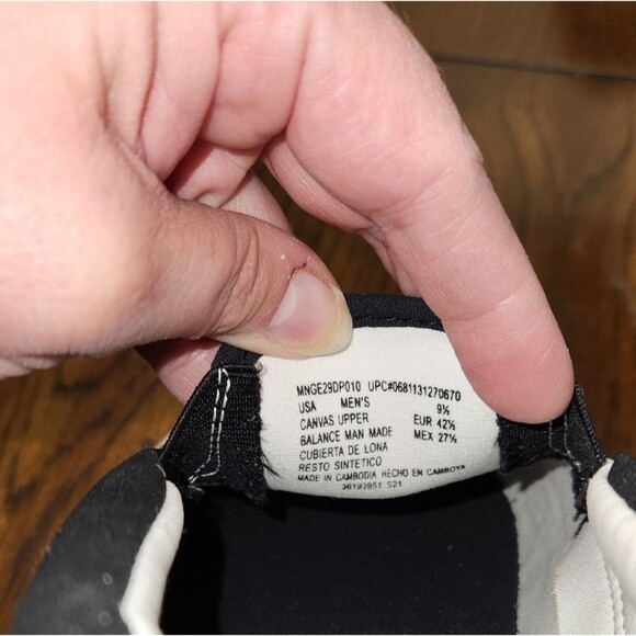 George Black and White Slip-On Sneakers Men 9.5 Loafer Canvas - Picture 9 of 9